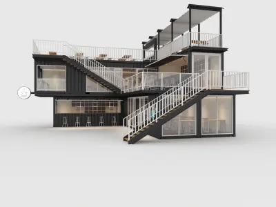 Container Cafe 11 3D model