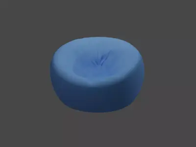 Bean Bag Chair Low-poly 3D model