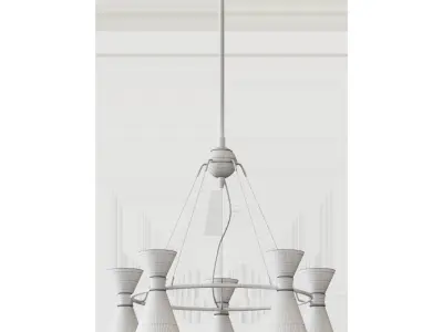 Kovacs 5 Light 1 Tier Chandelier with Distressed  3D model