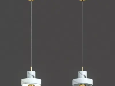 Lampatron marble pendant light 3D model