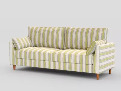 Modern 2-Seater Fabric Sofa 3D model