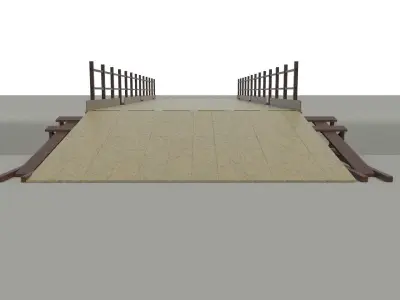 Wooden Bridge 3D model