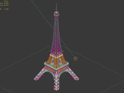 Different dimension - Eiffel Tower 01 3D model