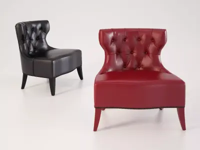 Sam tufted leather chair 3D model