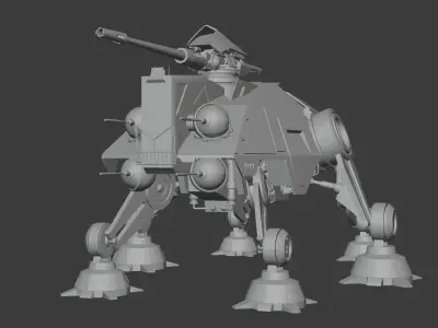 AT-TE Low-poly 3D model
