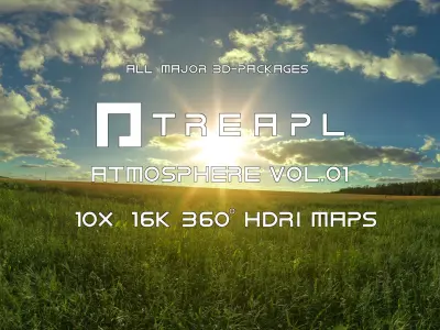 10X HDRI SKIES TREAPL ATMOSPHERE VOL01 -  BUNDLE - 360 SKIES  Texture