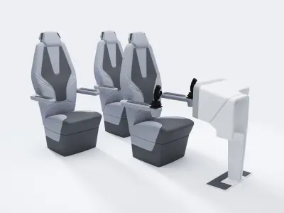 Sci-Fi Chair Set 3D model