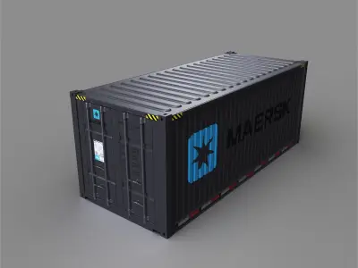 Shipping Container 20ft 3D model