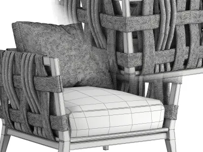 Malang Outdoor Lounge Chair 3D model