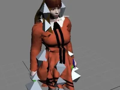 ag3 sci-fi robot girl Low-poly 3D model