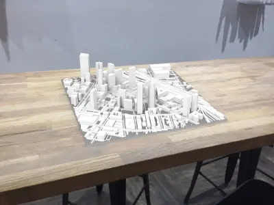 Cityscape New York USA fragment city 3D model buy