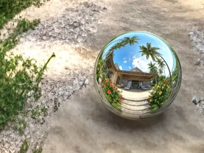 8K Tropical Beach Villa HDRI  360 Panorama 32 bit EXR  HDR  JPG 3D model