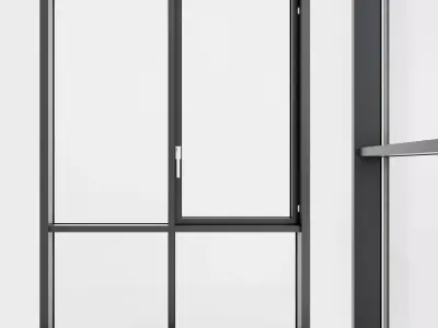 Panoramic glazing Stained glass 74 Low-poly 3D model