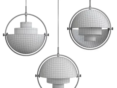Multi Lite Pendant Light Low-poly 3D model
