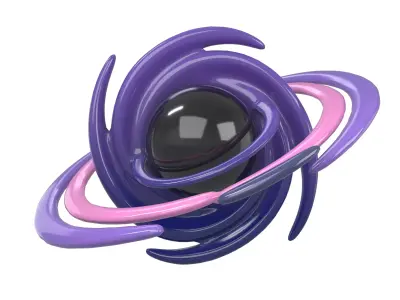 Cartoon Black Hole v1 003 Low-poly 3D model