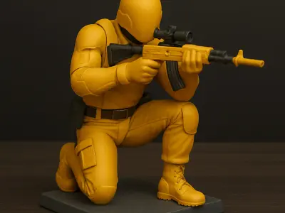 Sniper Soldier - 3D Printable STL Model  3D print model