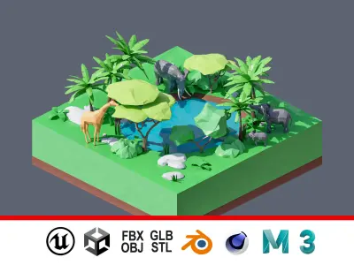 land 29A Low-poly 3D model