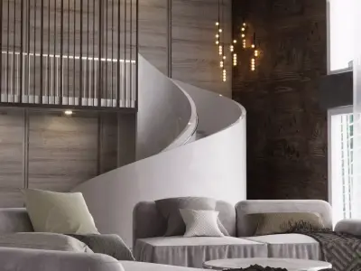 Interior Living Room Scene 2 3D model