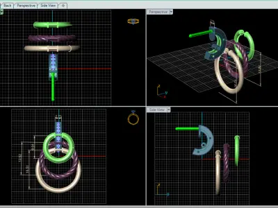 Luxe Orbit Earrings  3D print model