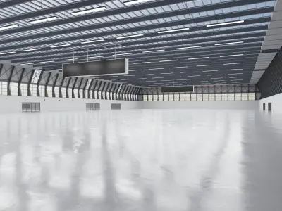 Exhibition Hall Interior 4 Low-poly 3D model