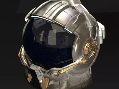 Space helmet 3D model