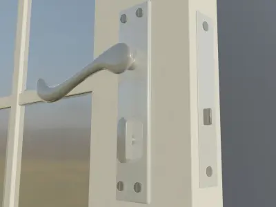 8-Panel Glass Door 3D model