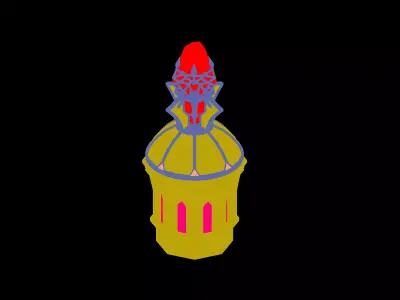 Temple - Crystal House 02 3D model