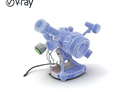 Futuristic Kinetic Lamp with Articulating Arms model pack Low-poly 3D model