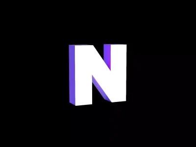 Led Light Sign letter N 3D print model