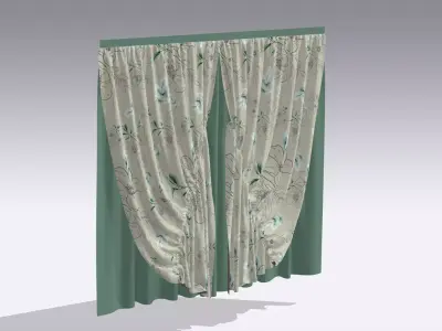 Curtain Low-poly 3D model