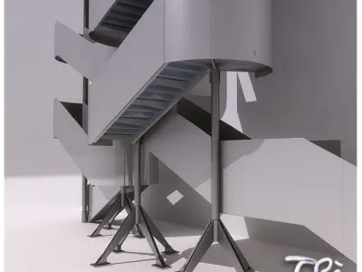 EMERGENCY STAIRS GROUP B 3D model