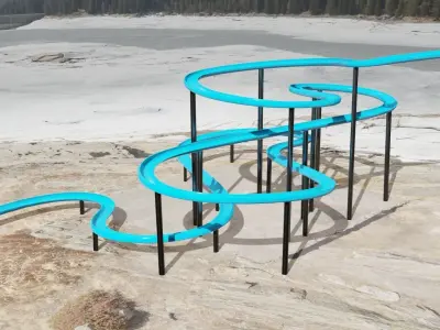 Slide Low-poly 3D model