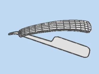 Barber Equipment - Razor 3D model