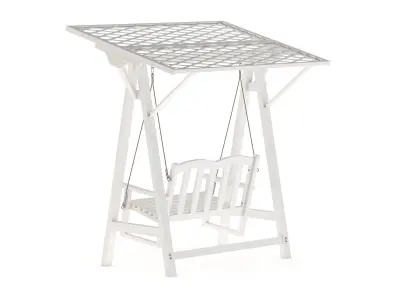 Wooden Swing Chair 05 3D model