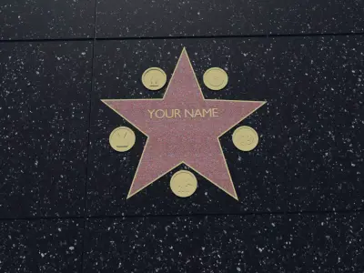 Hollywood Walk Of Fame Star Low-poly 3D model