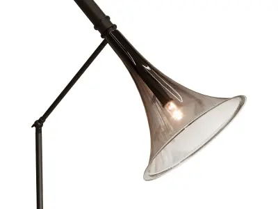 Elegant Trumpet-Shaped Floor Lamp 3D Model 3D model