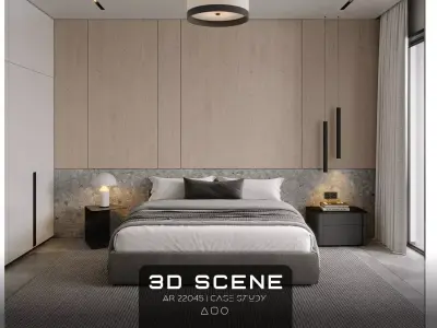 AR-22045 Case Study - Bedroom 3D Scene 3D model