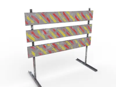 Traffic sign Low-poly 3D model