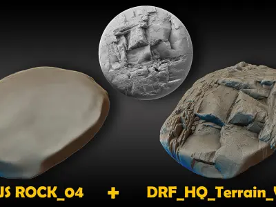 Ultra HQ Terrain Seamless Sculpt Zbrush brushes and Alphas Vol3 3D model