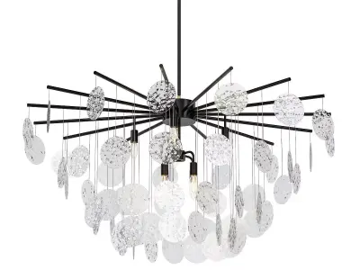 TIFFANY chandelier made of glass and metal 3D model