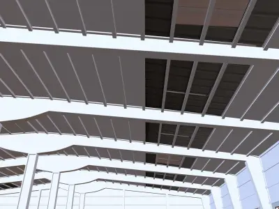 Warehouse Interior And Exterior Low-poly 3D model