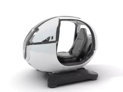 Futuristic Vehicle Pod Model Pack Low-poly 3D model