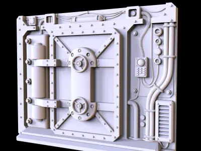 DOOR 9 - SCI FI DOOR - PRINTABLE 3D MODEL 3D print model