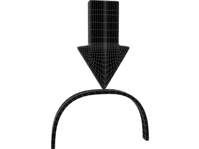 Arrow Hat v1 001 Low-poly 3D model