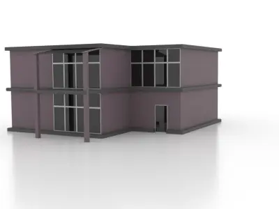City police station 3 Low-poly 3D model