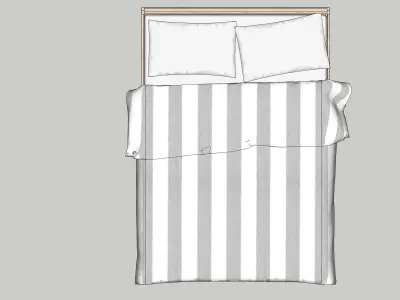 Bed 140x200cm IKEA NEIDEN 3D model