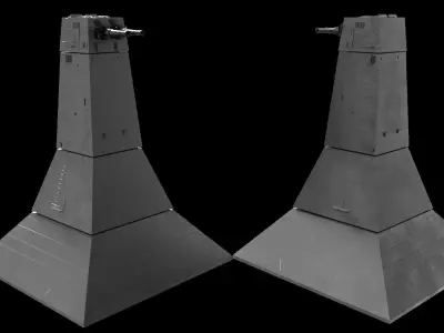 XX-9 heavy turbolaser 3D model