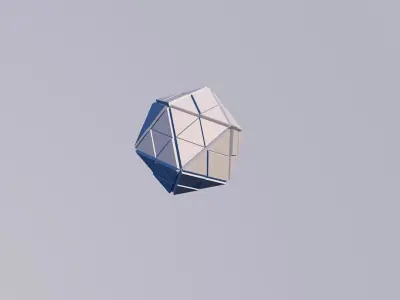 Sci Fi Object No10 - Pyramid Sphere Torus 2019 Low Poly 3D model