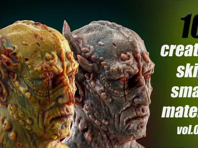 10 Creature skin smart material VOL03 Texture