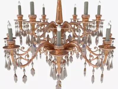 Chandelier Low-poly 3D model order